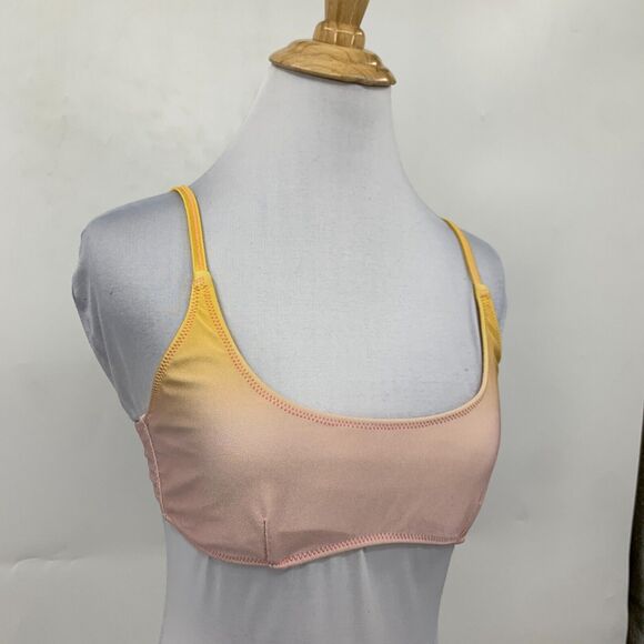 Triangl Shimmer Bikini Top Womens M Medium Sunrise Low Scoop Adjustable Strap - Picture 3 of 12